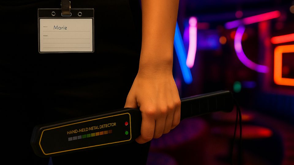 Detector de metales en discotecas